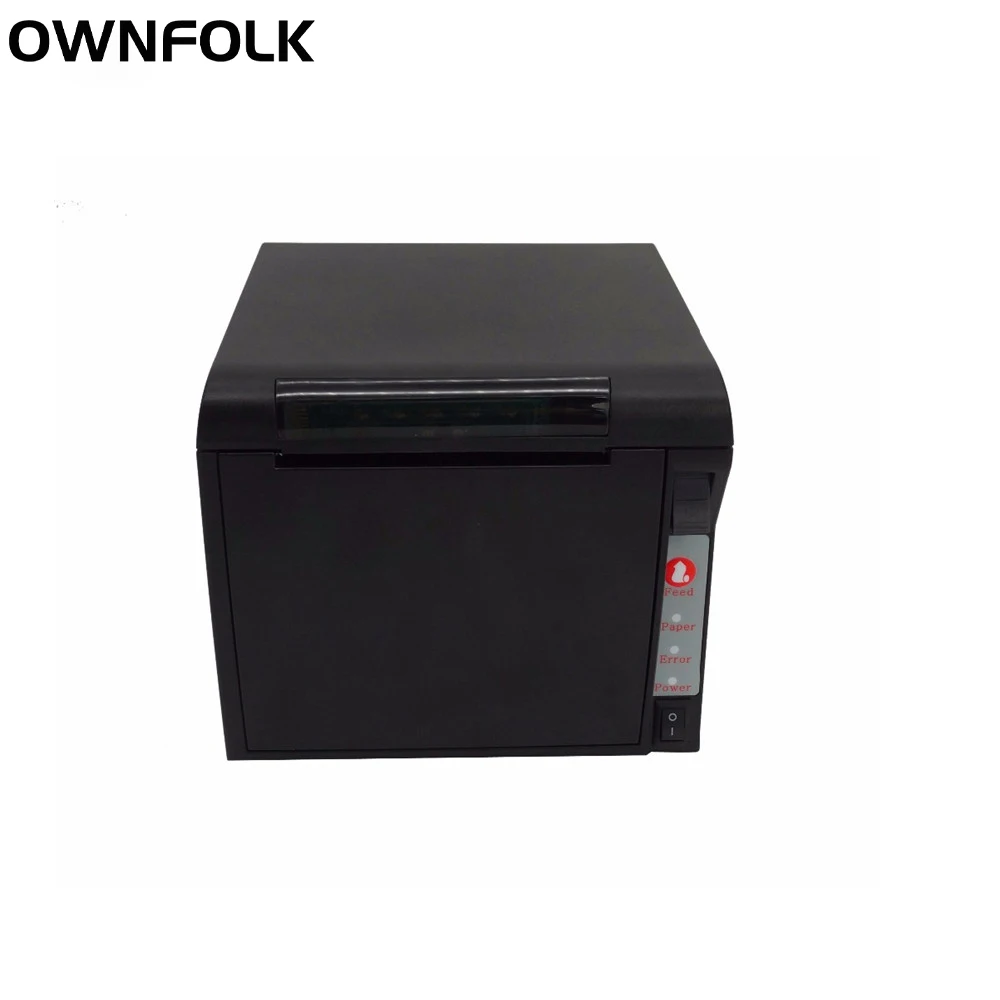 OWNFOLK 80mm Thermal Receipt Printer Automatic cutter Restaurant Kitchen POS Printer USB+Ethernet printer Serial port