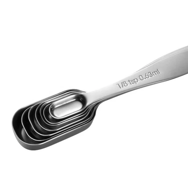 Rectangle Stainless Steel Liquid Measuring Spoon Easy Cleaning olive Oil Measuring Spoon