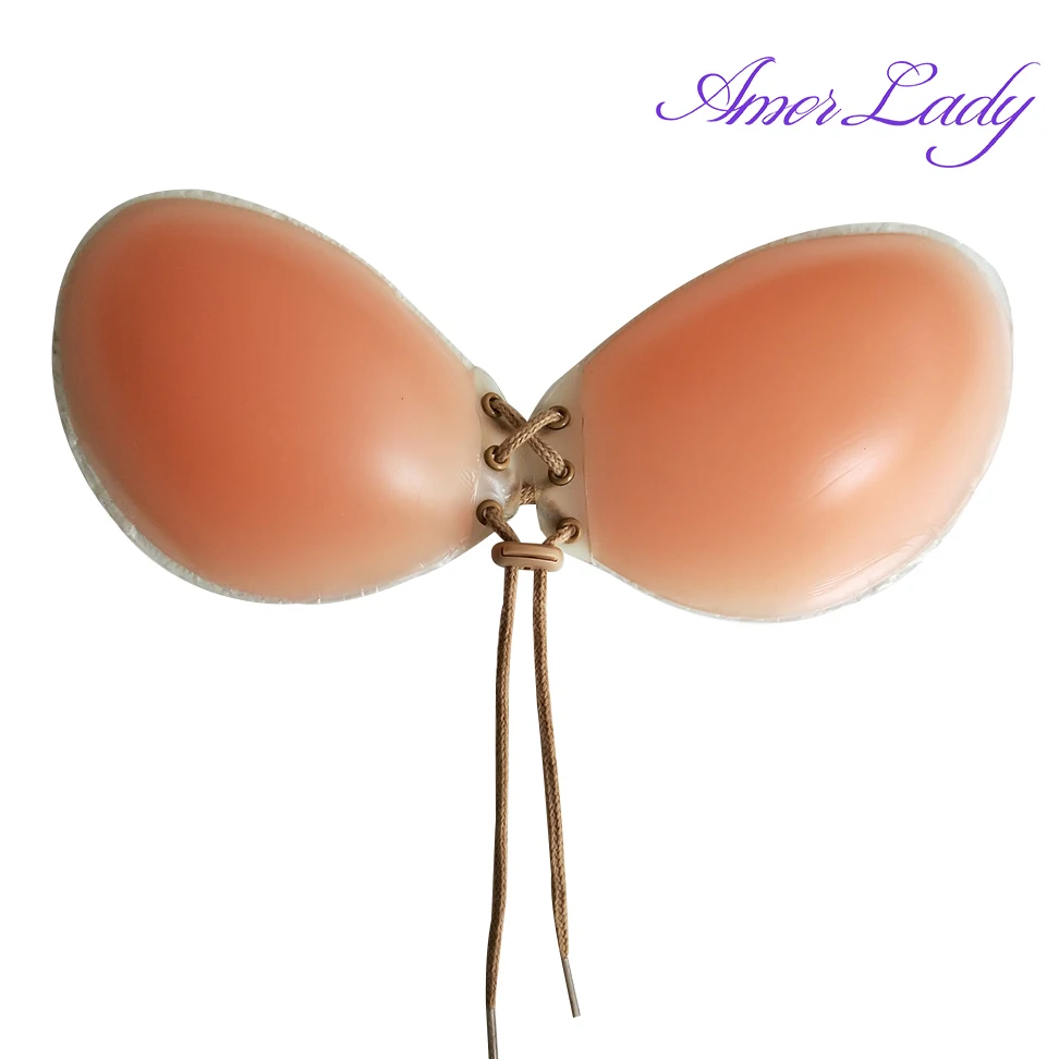 Reusable Adhesive Bra Strap Sticky Push UP Silicone Bra for ladies Silicone Nipple cover