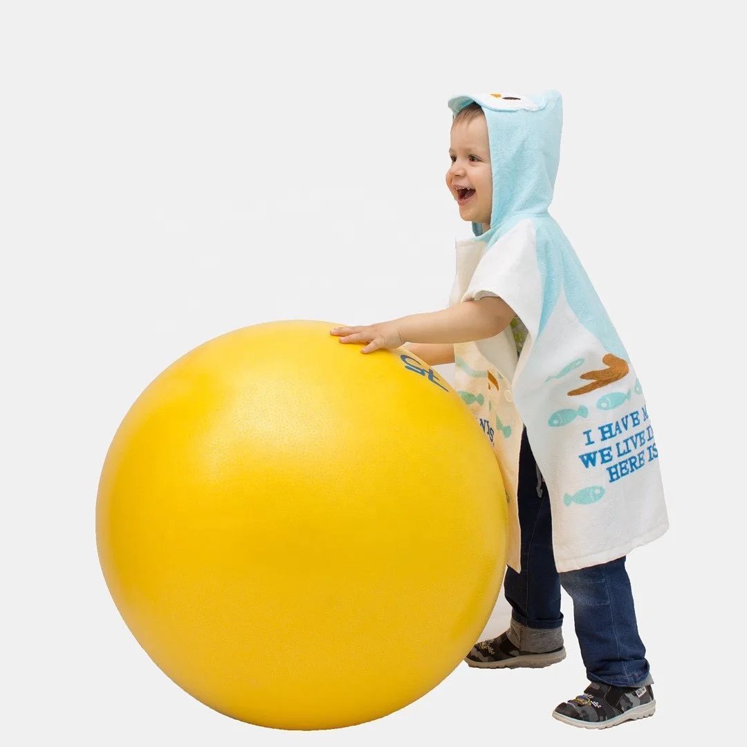 Children Hooded  Quick Dry Kids Poncho Towel Recycled Fabric Printed Pattern