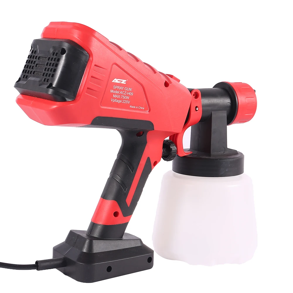 ACZ Hot Selling 220V Powerful Electric Spray Painting Gun Machine Portable Lightweight Electric Powered Painting Gun