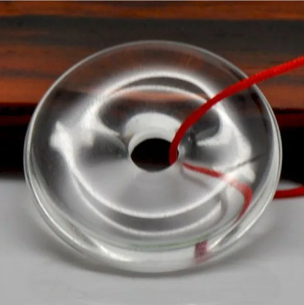 50mm Rock Crystal/Clear Quartz Donut For Jewelry Pendant