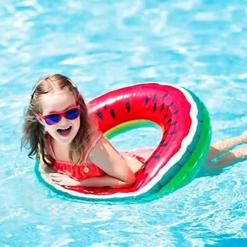 PVC Inflatable swimming pool children and adults playing water Fruit swimming ring water life buoy 3 piece suit
