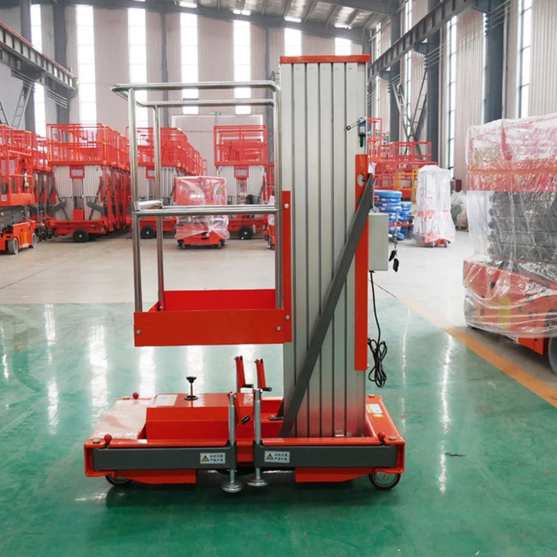 Portable Vertical Hydraulic Ladder Aluminum Alloy 4-24m Single Double Mast Electric Man Lift Mast lift Small Lift
