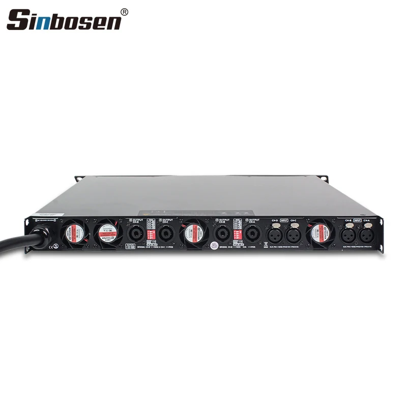 High Effective Powerful 1u Line Array Amplifier GaN Low Temperature Operation Signal Noise Reduction Amplifier