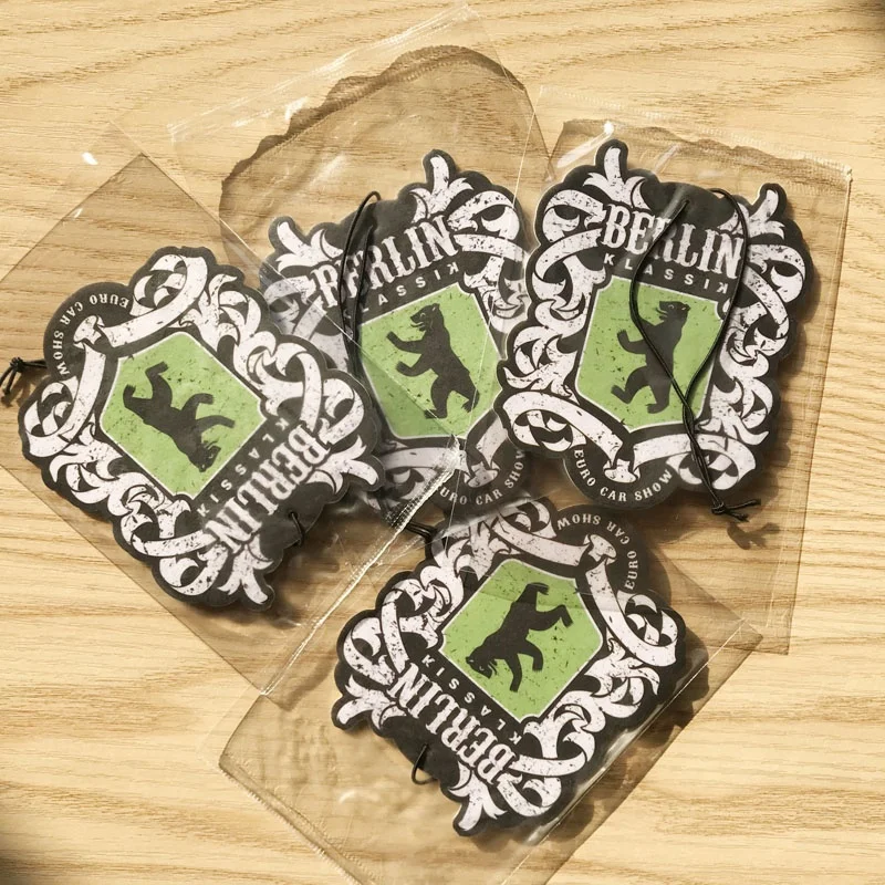 Hanging Car Air Freshener Perfume Custom Logo Air Freshener Custom Logo For Cars