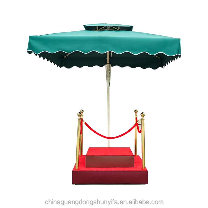 Wholesale 2.5m/3m commercial outdoor waterproof sunshade big garden parasol aluminum side pole umbrella