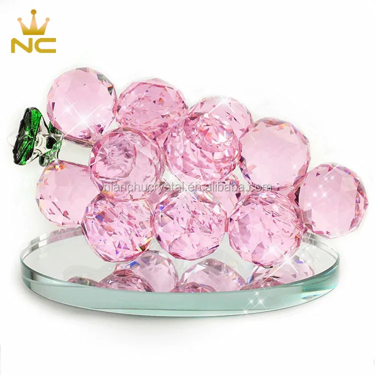 
Wholesale Clear Crystal Glass Grape For Crystal Ornament Wedding Decoration Gift 