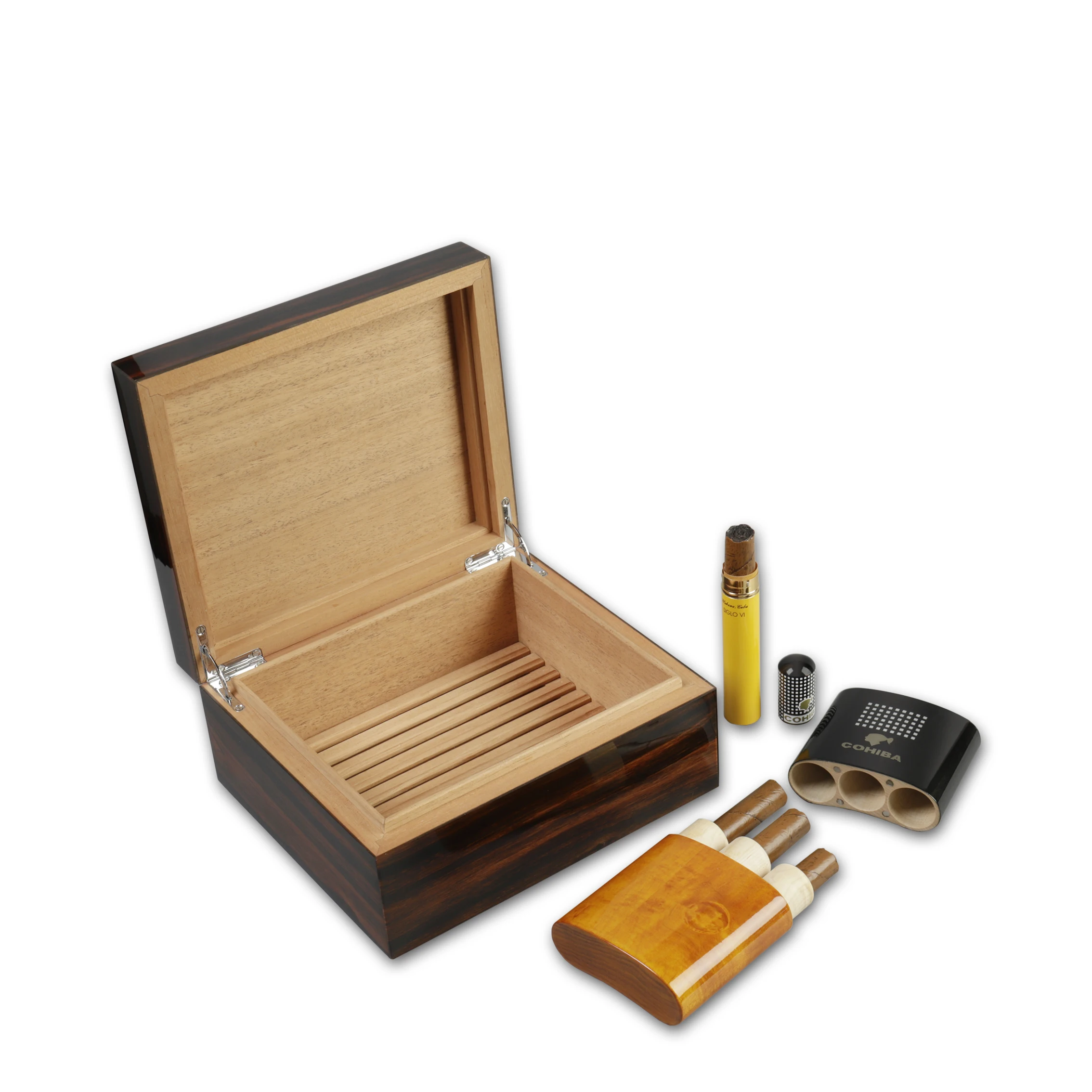 Single Empty Laser Engraving Cigar Packaging Lid Box Cigar Cases Custom Logo Wood Wooden Box DS TIMBER Gift & Craft Accept
