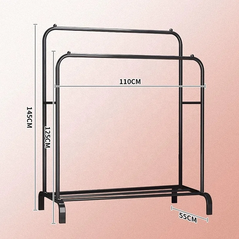 Strong Carrying Capacity Vertical Clothes Hanger Rack Standing Hangers Durable And Shoe Rack