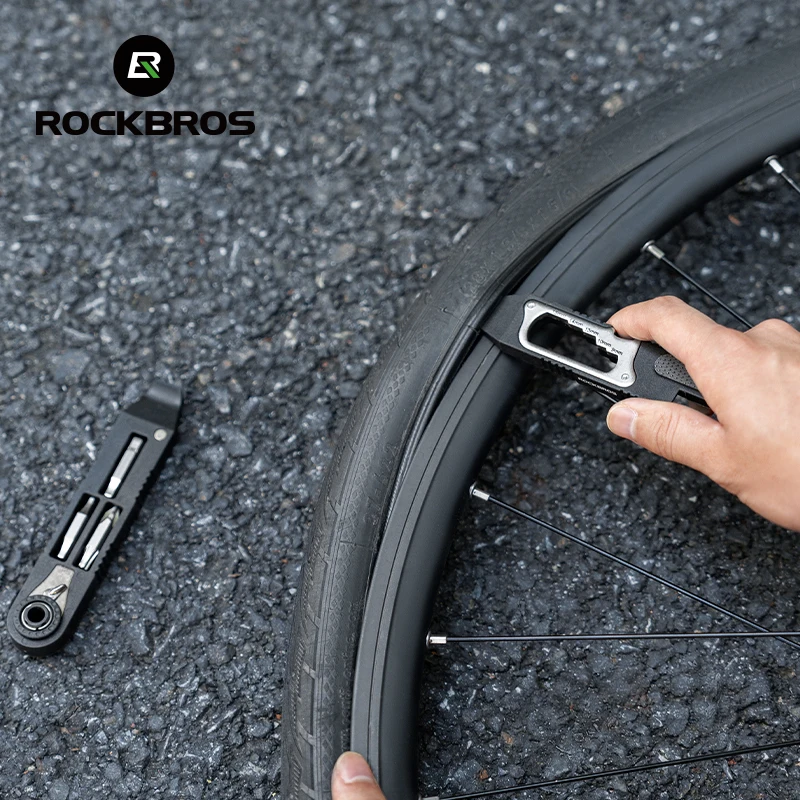 ROCKBROS Ultralight Wheel Repair Tool MTB Mountain Bike Road Tire repair tool Multi-functional 2-in-1 bicycle Ratchet tire bar