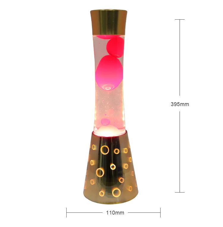 2020 OEM on sale yellow pink blue purple  wax clear nova liquid glass 3d magama table night light molten lava lamp