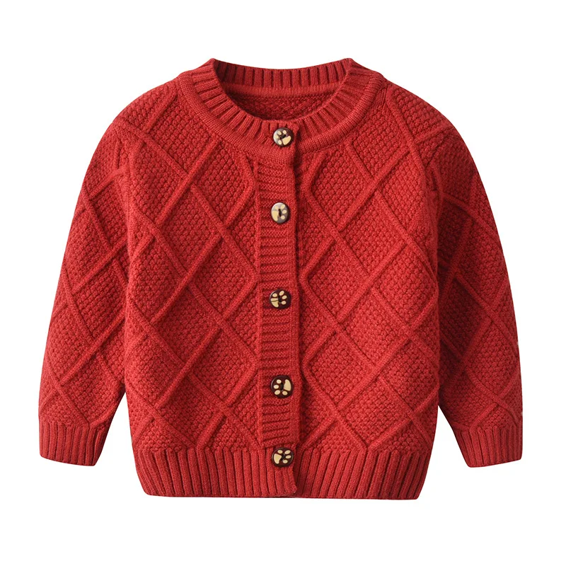 Handmade Crochet Kids Girls Outwear Children Cardigan Kinnted Sweater For Kids Cardigan Girl Clothes 100% Cotton Soft Clothing