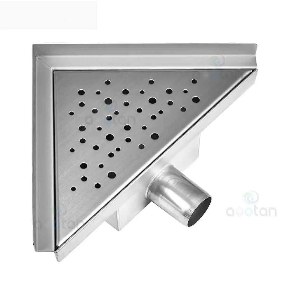 High Quality Bathroom Toilet Anti-odor Toilet Shower Floor Drain Stainless Steel Corner Drain Triangle Bathroom Floor Drain