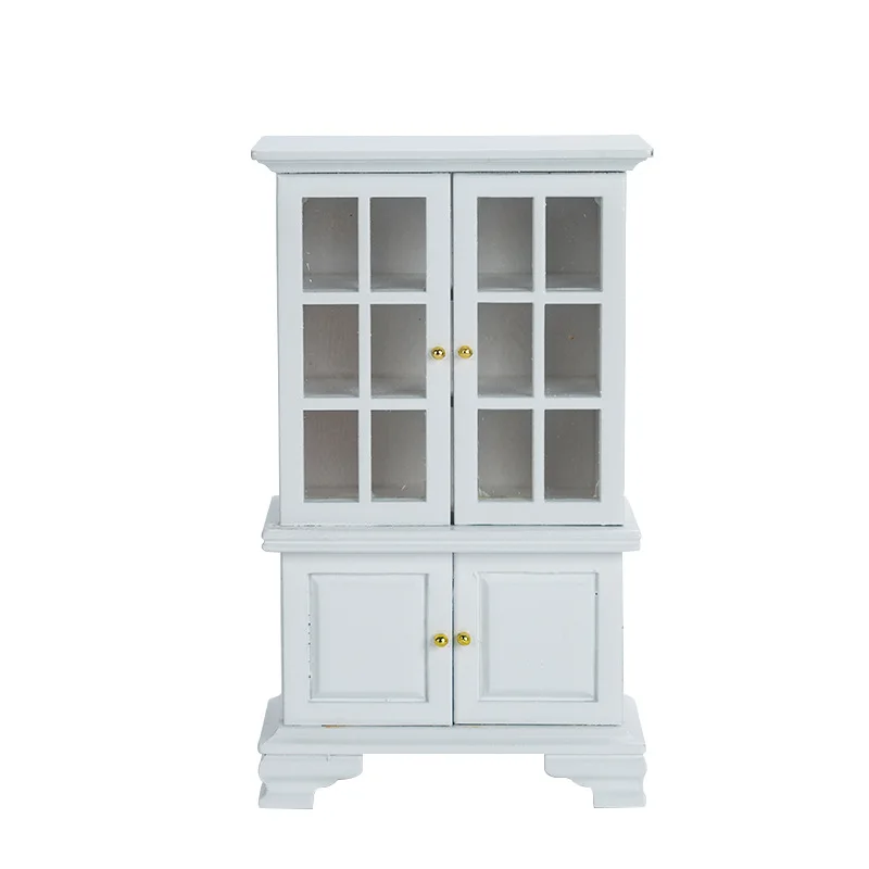 1:12 Doll house Furniture Display Stands Can be Opened Mini Bookshelves Cabinets Decorated Wooden Mini Lockers