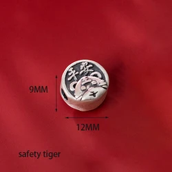 3D tiger scattered beads 999 Sterling Silver retro lovely animal beads DIY jewelry accessories wholesale