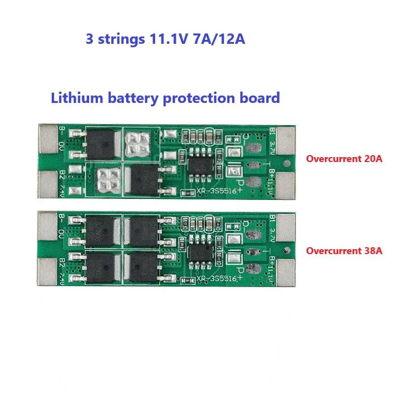 BMS 3S 11.1v 7A 12A lifepo4 bms Printed circuit Board with balance for lithium battery pack