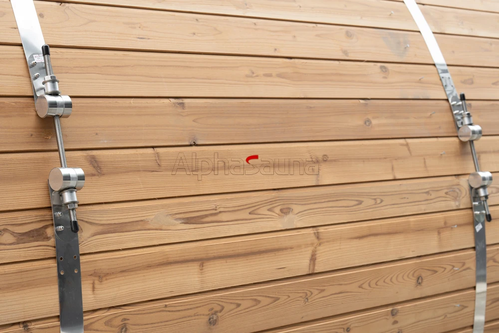 Waterproof Winter Hot Sale Outdoor Barrel Sauna Solid Wood Hemolck Small Outdoor Finnish Sauna