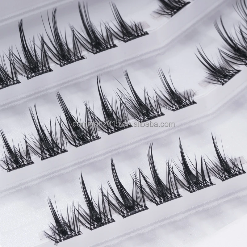 DAMMAN Self Adhesive DIY Eyelash Waterproof Sweatproof Natural Lashes With Tweezers Wholesale