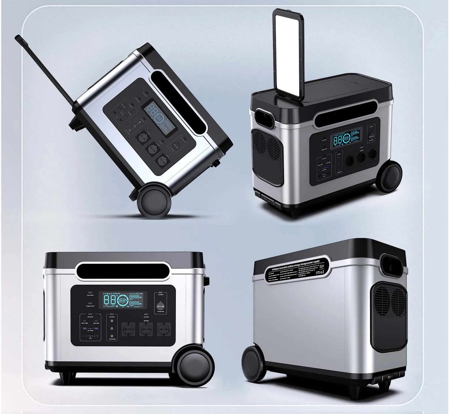 3000W Power Station With Expandable Batteries Super Portable Power Station Lifepo4 Lithium Portable Power Station