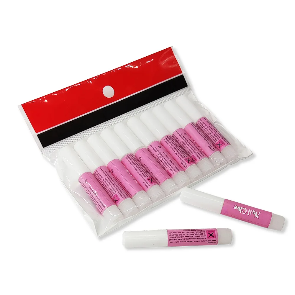 Fast Drying Strong Nail Glue For Press On Nail With Brush Acrylic Art Decorate Tips Press On Nail Glue Kit Accessories