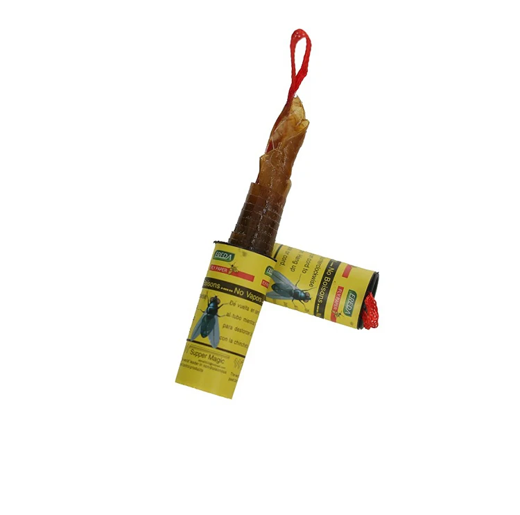 Latest Design Customized 4 Rolls Sticky Catch Flies Paper Flying Glue Trap Ribbon Disposable Fly Trap