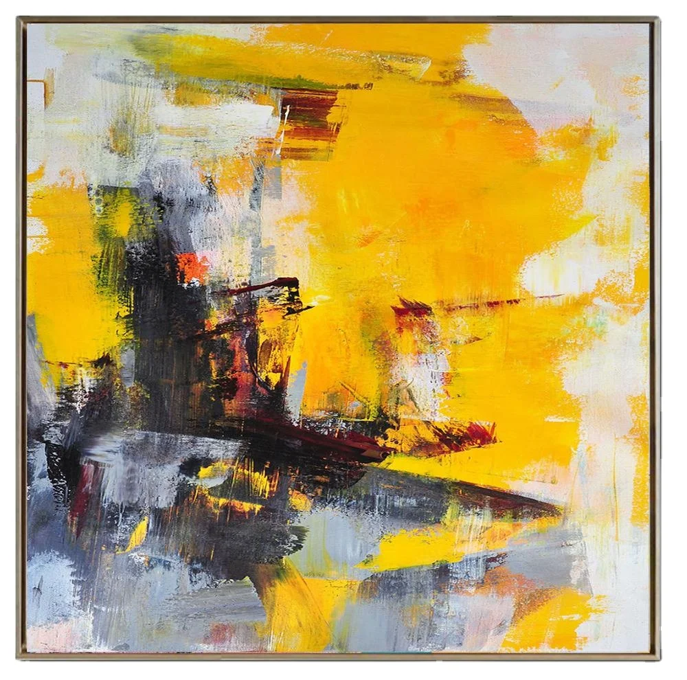 100X100cm Original  Handmade House Wall Decor Art Abstract Acrylic Canvas Oil Painting