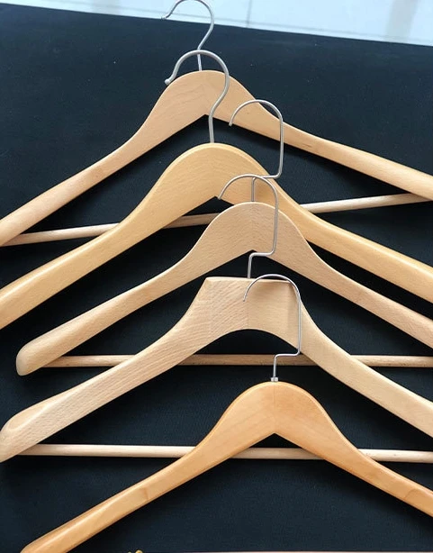 Wooden hanger thickened retro solid wood hanger