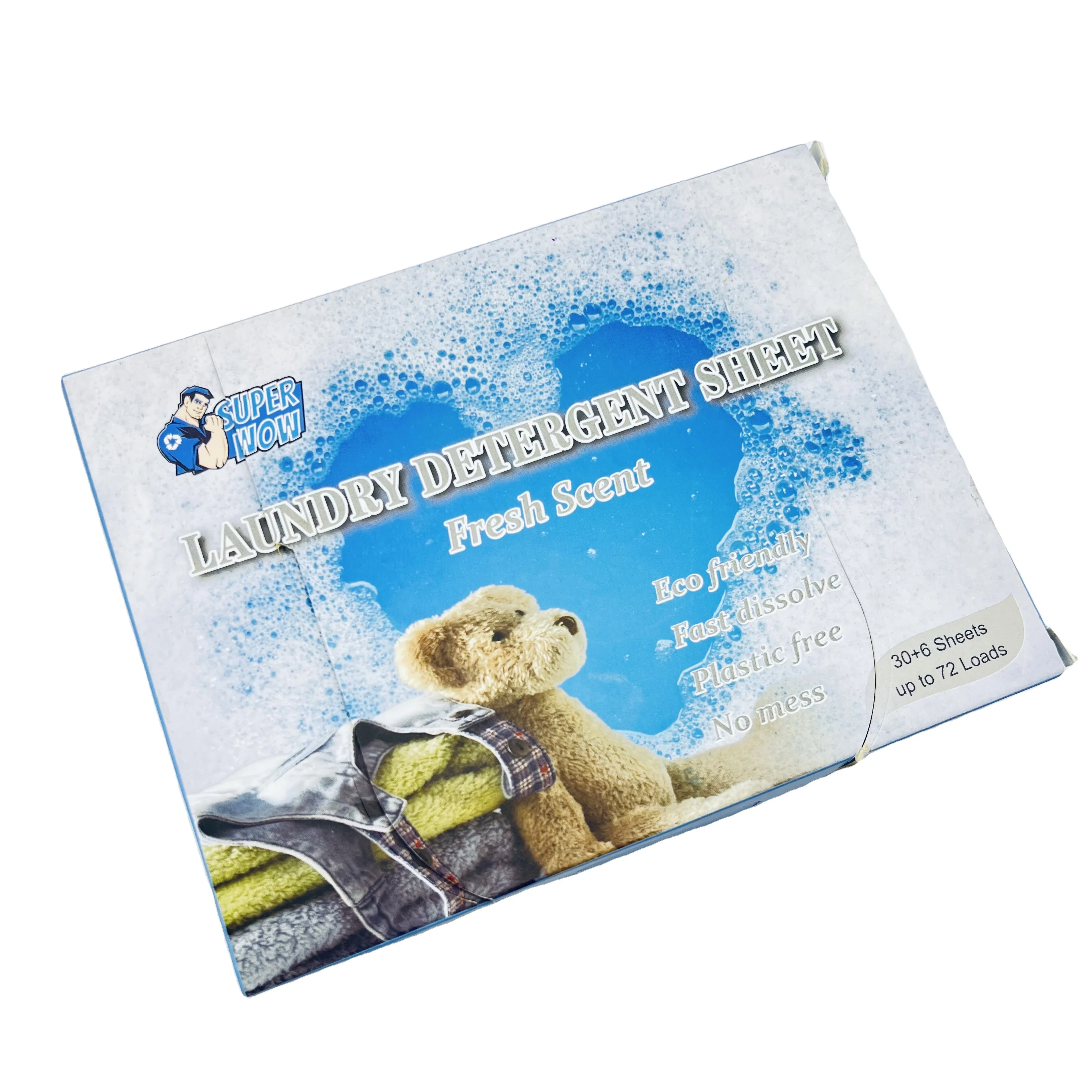 Eco-Concentrated Travel Portable Laundry Detergent Tablets Stain Removal & Fragrance Retention washing sheets Boxed Product