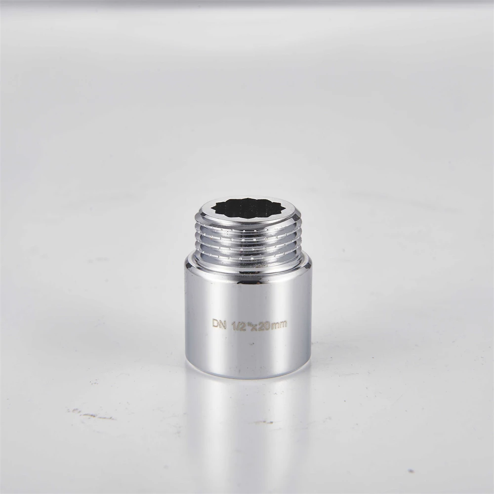 BSP латунный удлинитель с хромированной прямой нитью