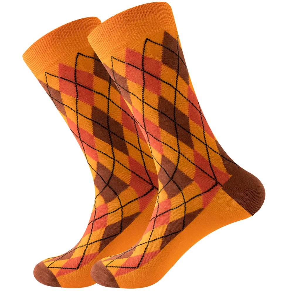 2023 Cotton Jacquard Classic Africa Pattern Socks Wholesale Men Customized Dresses Knitted Logo Socks