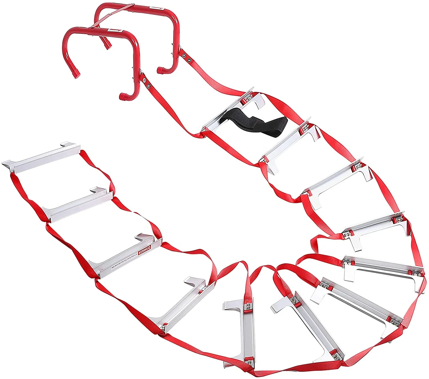 DX-7500 Aluminum Rope Folding Stick Ladder Safety Rope Fire Escape Ladder Truck Ladder