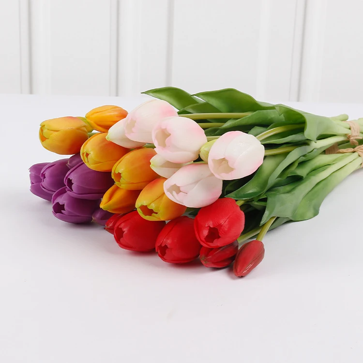 Artificial tulips flowers for home decorative flowers real touch PU artificial bonsai decorative tulip flowers Fleurs artificiel