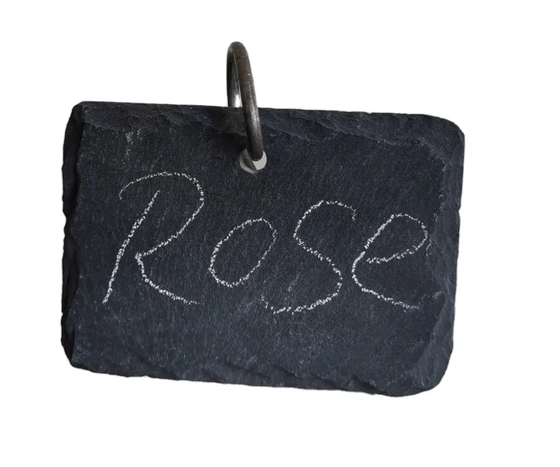 Natural black slate plant label for garden plant slate marker