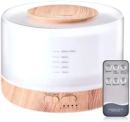 Лидер продаж 2023 года базовые товары для дома распылитель эфирных масел с текстурой древесины оптовая продажа дистанционное управление музыкальная светодиодная лампа