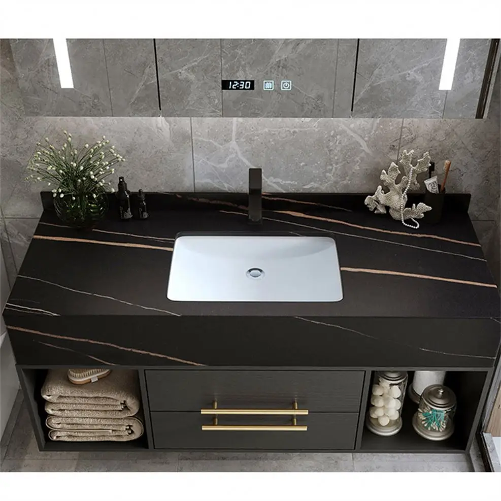 China Factory Wash Basin Vanity Cabinet 32 Inch Pvc White Bathroom