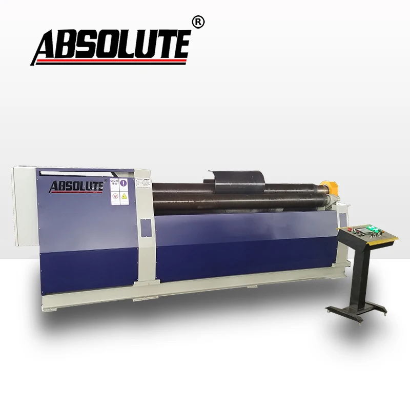 Chính xác uốn 8mmx2000 4 con lăn thủy lực thép tấm cán Máy chế tạo kim loại hội thảo thép tấm cán máy