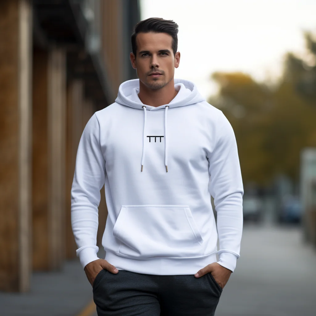 80% cotton 20% polyester fleece custom logo printing pullover mens oversized hoodie
