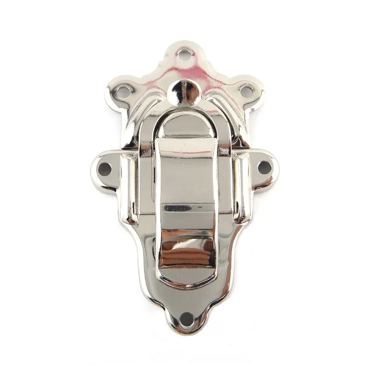 Chrome Nickel Gold color decorative metal locks hasp for wooden box iron latches for metal case luggage case metal box clasp