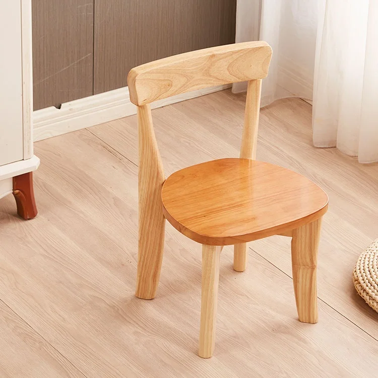 kids furniture wholesale customized small natural solid wood children chair