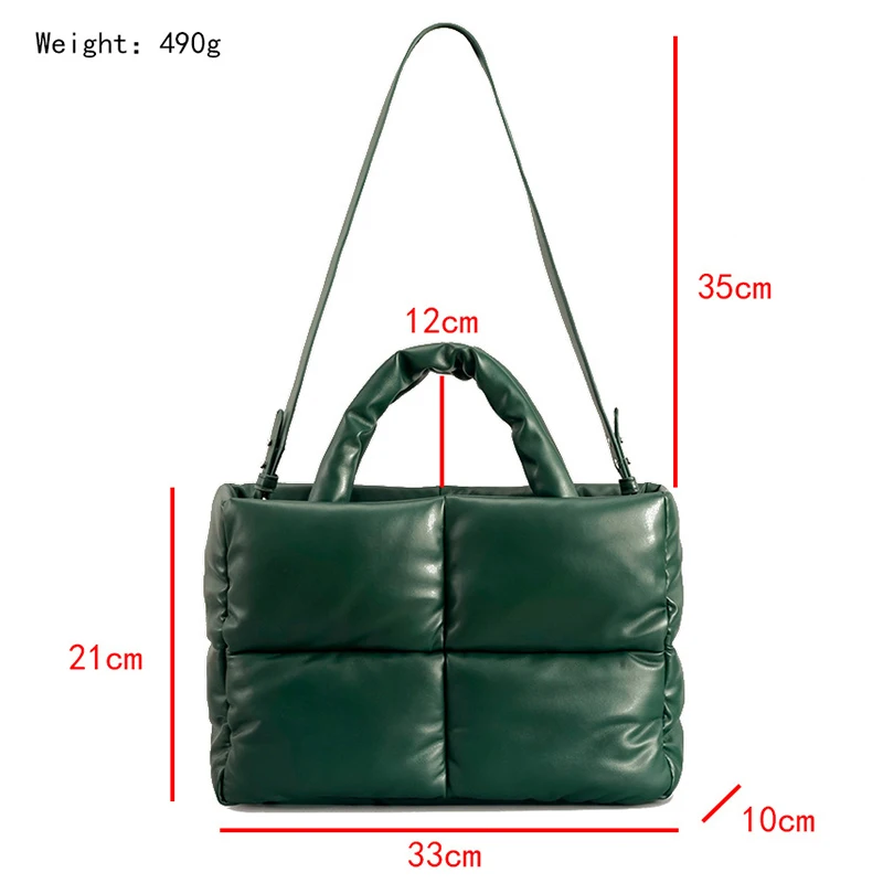 Custom Logo Lightweight Quilted Crossbody Shoulder Nylon Luxury Large Puffy Tote Bag Puffer Handbags for Women
