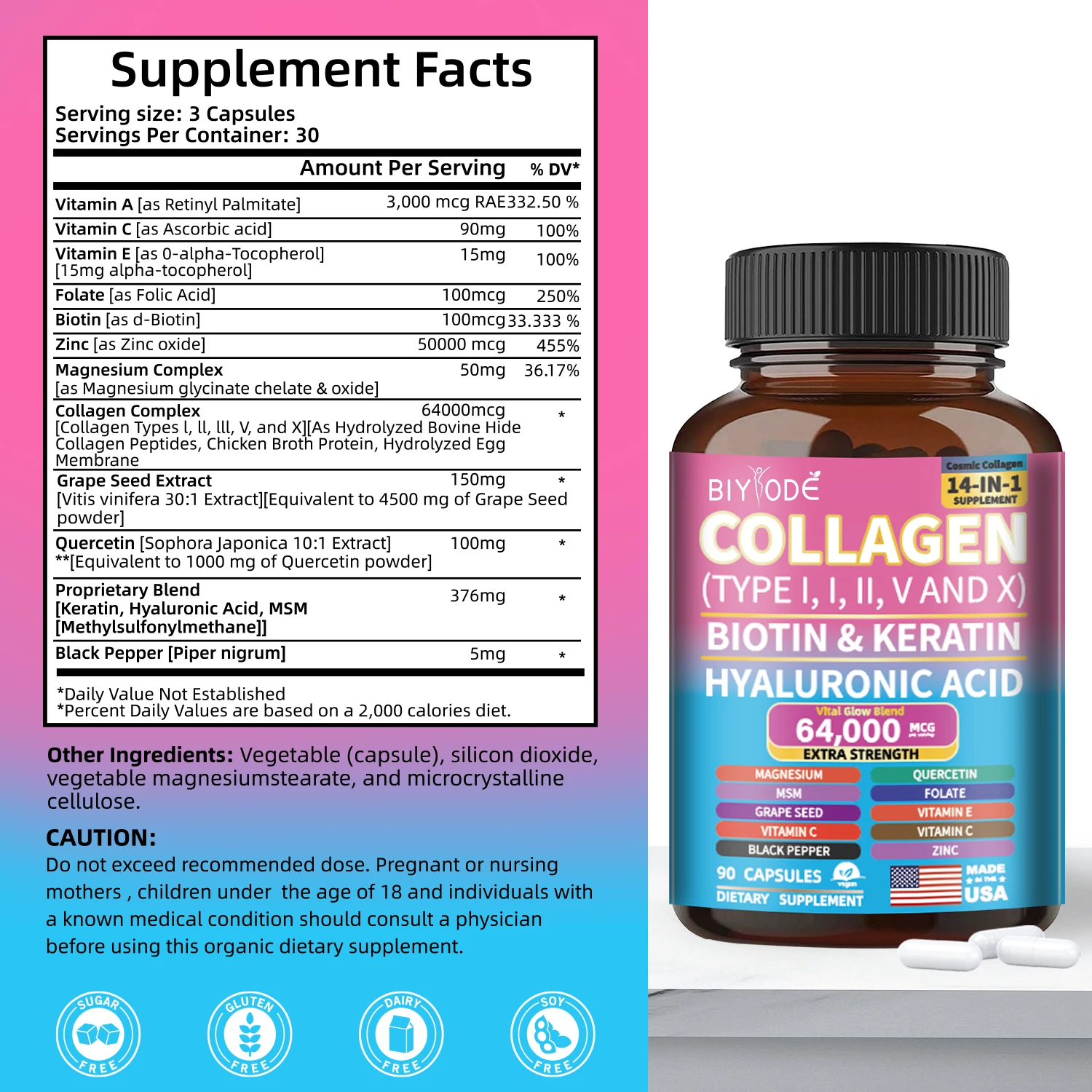 14 in 1 Collagen capsules