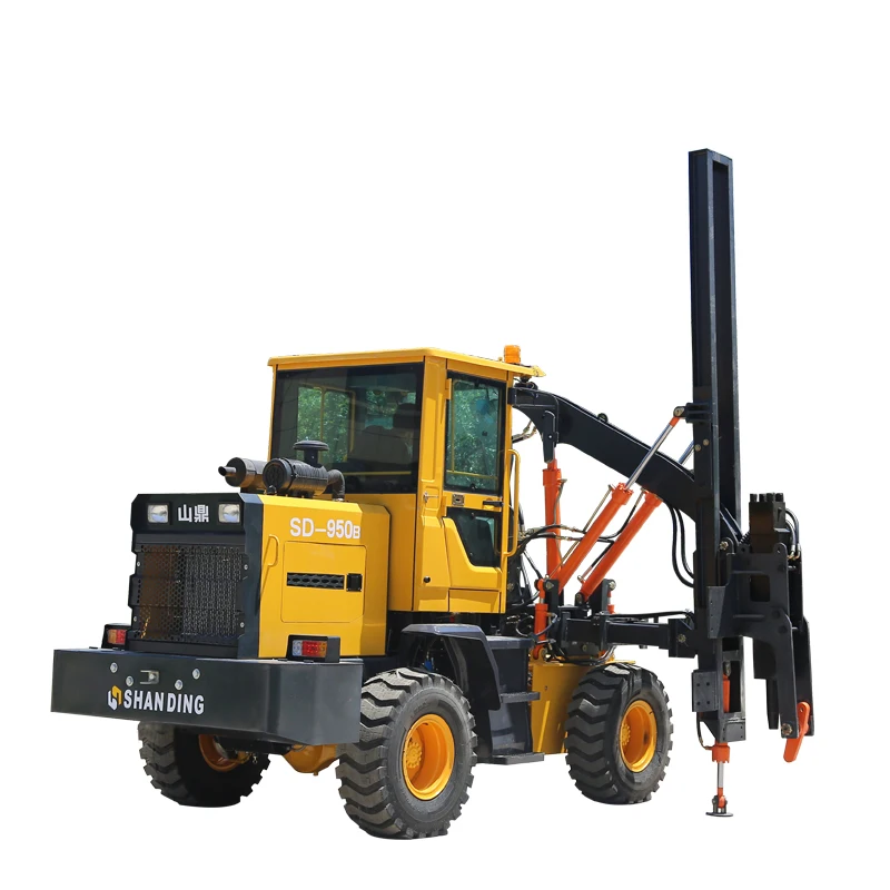 SHANDING SD950B hydraulic pile driver post hole digger for highway guardrail construction solar ramming machine for pilling