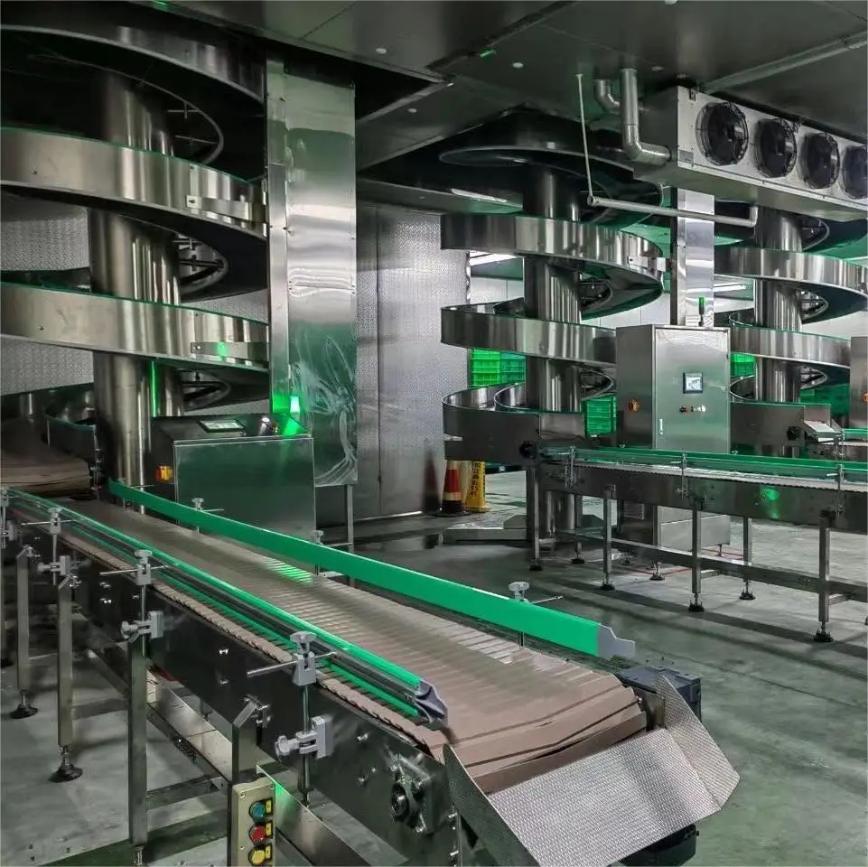mild steel profile material powered spiral conveyor to delivery goods