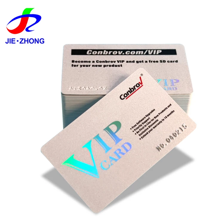 Personalized Customized PVC Plastic VIP Member Loyalty Card With Hole