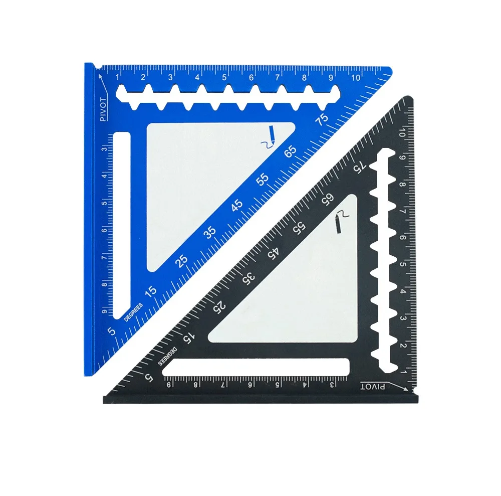 4inch Metric Triangle Ruler High Precision Aluminum Alloy Protractor Framing Layout Measuring Tool For  Carpenter Woodworking