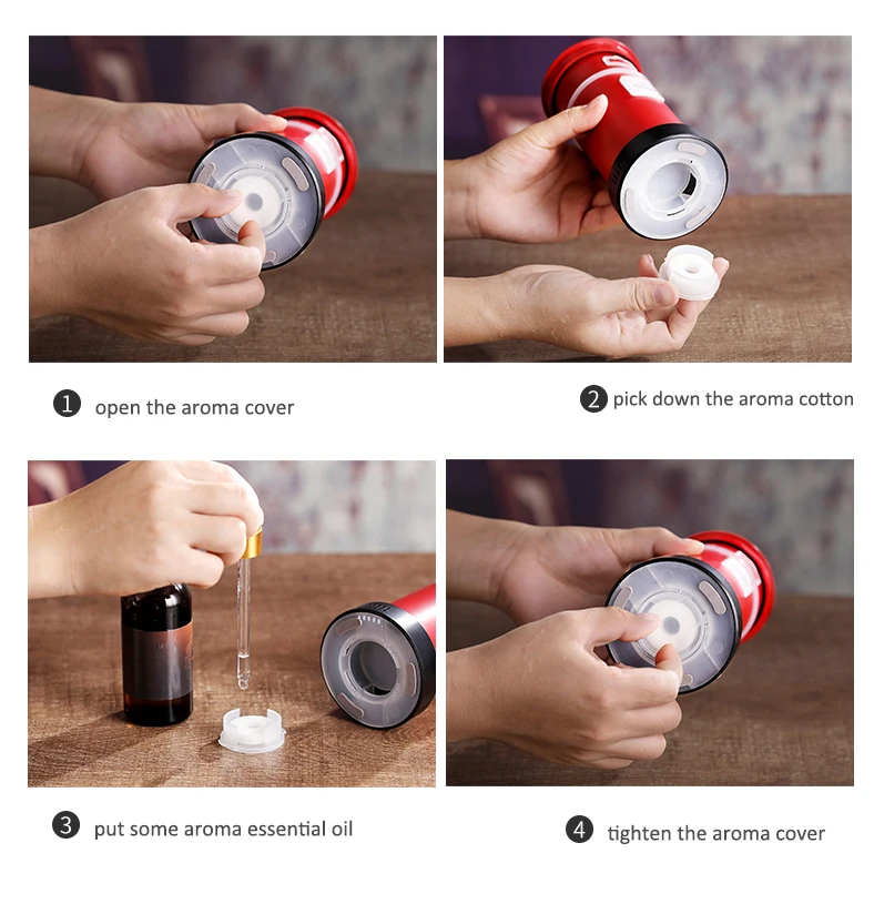 2w Mini Portable Post Box Mute Desktop Air Humidifier Aromatherapy Air Purifier With Extended Usb Port