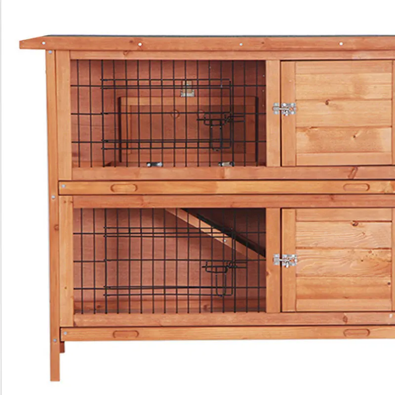 2 storey Weatherproof Indoor Outdoor Wooden Bunny Rabbit Hutch Cat Shelter Guinea Pig House  pet cages