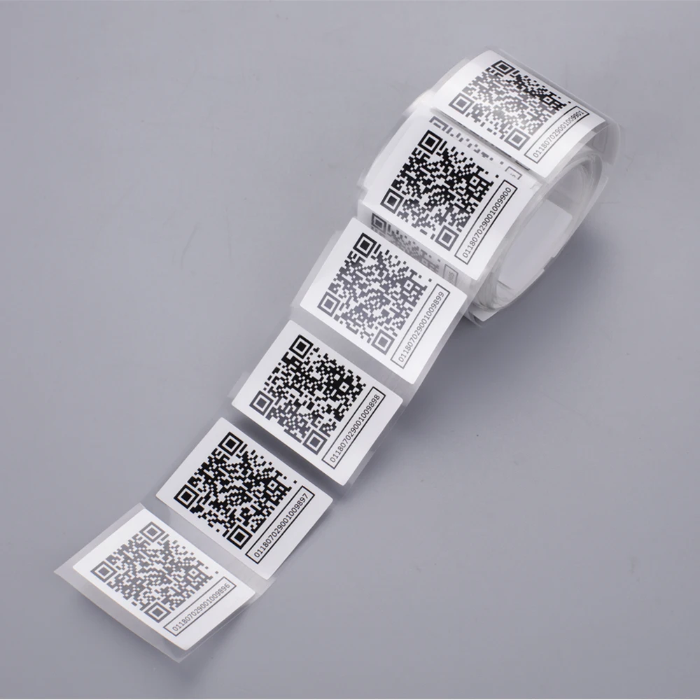 Adhesive Printing Barcode Custom Vinyl Sealing  Hologram QR Code Label Sticker