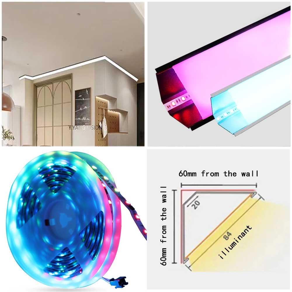 Programmable Addressable Indoor Bedroom For Decoration Lighting 3000K 4000K 6500K 12V 24V Smd5050 Rgbic Flexible Led Strip Light